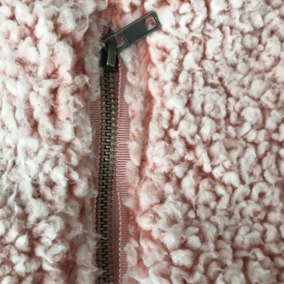 Furry vest by Blue Rain pink warm full zip S small sleeveless stadium vest - Picture 7 of 7